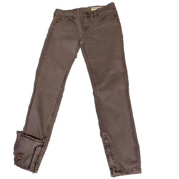 PISTOLA NWOT Purple Ankle Zip Denim Stretch Jeans Size 27 - Picture 1 of 11
